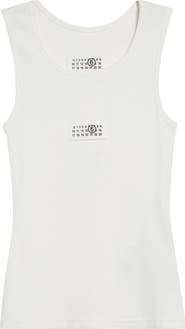 MM6 Maison Margiela Numeric Logo Patch Stretch Cotton Tank