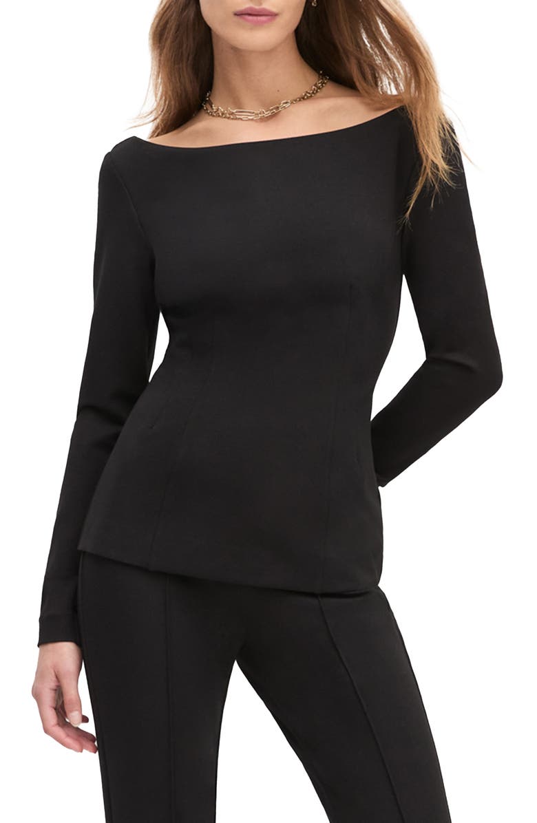 Favorite Daughter Off the Shoulder Long Sleeve Top, Main, color, Black