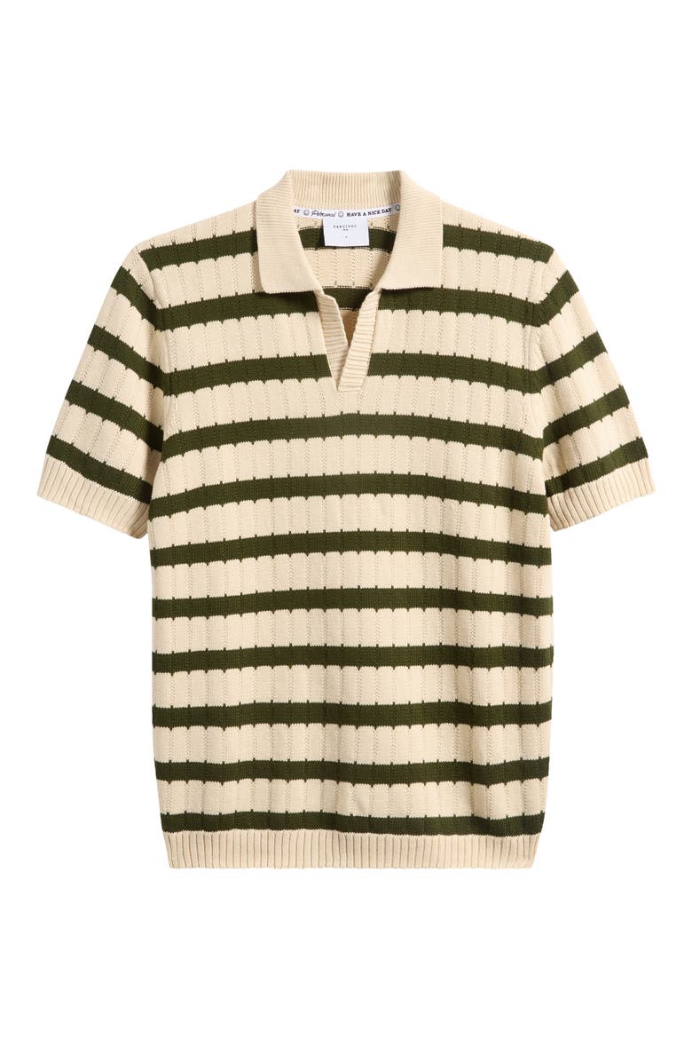 Stine Stripe Polo Sweater, Alternate, color, CREAM