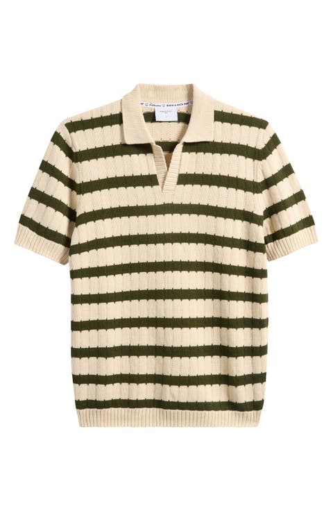 Stine Stripe Polo Sweater