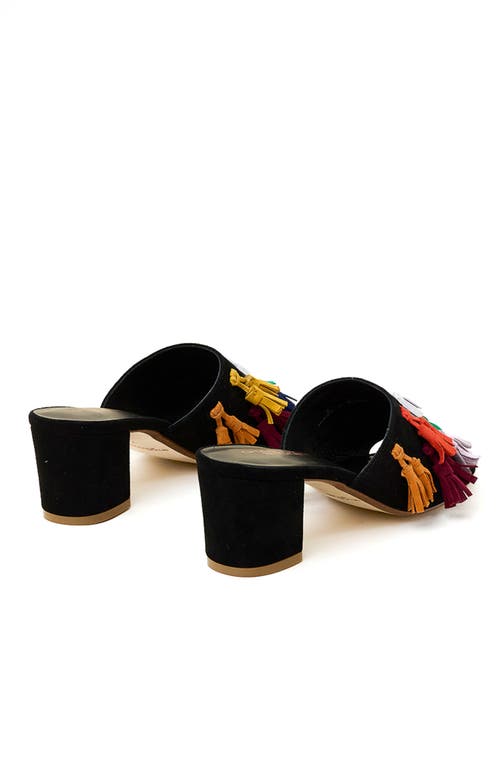 Charlotte Stone Lorraine Tasseled Mule Slide Sandal In Multi