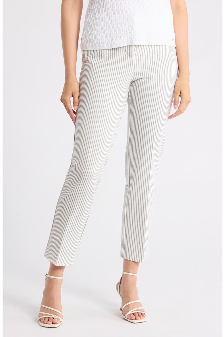Chelsea Ankle Straight Leg Pants, Main, color, GREY/ WHITE
