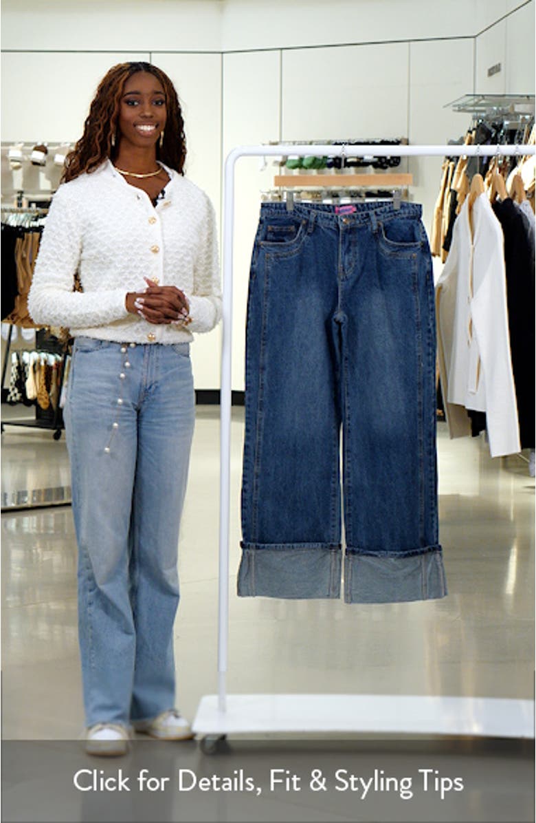 Vesper Cuffed Wide Leg Jeans, sales video thumbnail