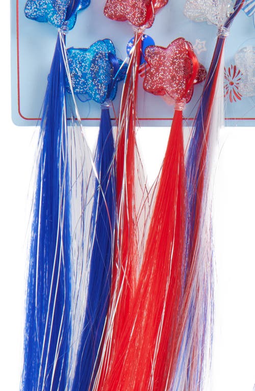 CAPELLI NEW YORK CAPELLI NEW YORK KIDS' 10-PACK AMERICANA FAUX HAIR EXTENSION CLIPS 