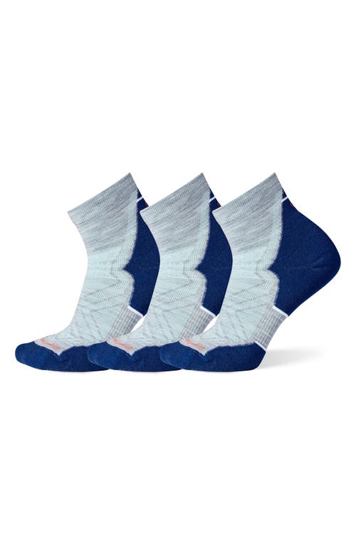SMARTWOOL SMARTWOOL RUN 3-PACK TARGETED CUSHION ANKLE SOCKS
