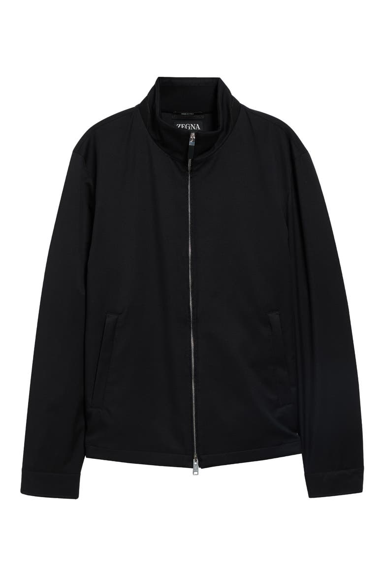 Stand Collar Jacket, Main, color, BLACK