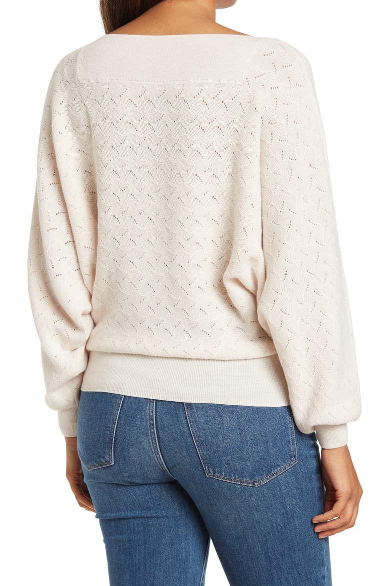 Halima Blouson Sleeve Merino Wool Sweater, Alternate, color, SANCERRE