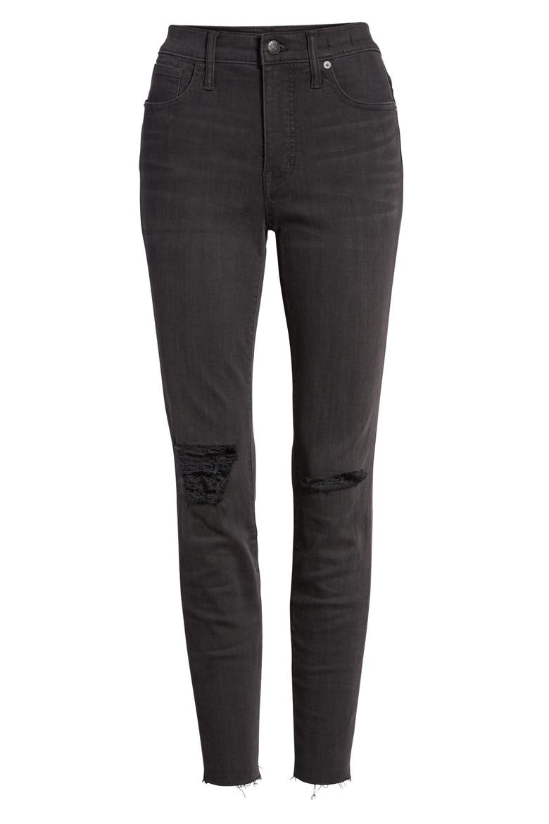 9-Inch High Waist Skinny Jeans, Alternate, color, BLACK SEA