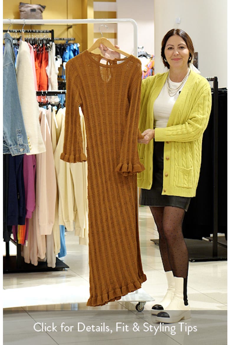 Colter Rib Long Sleeve Maxi Sweater Dress video
