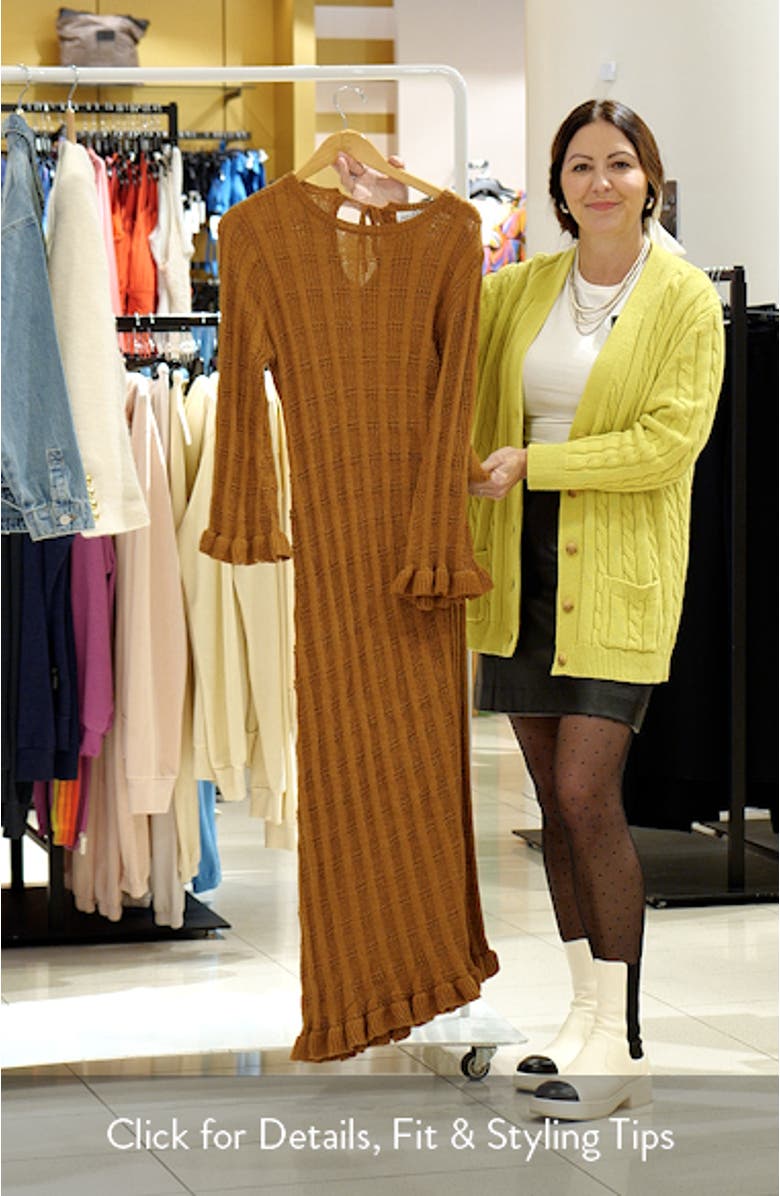 Colter Rib Long Sleeve Maxi Sweater Dress, sales video thumbnail