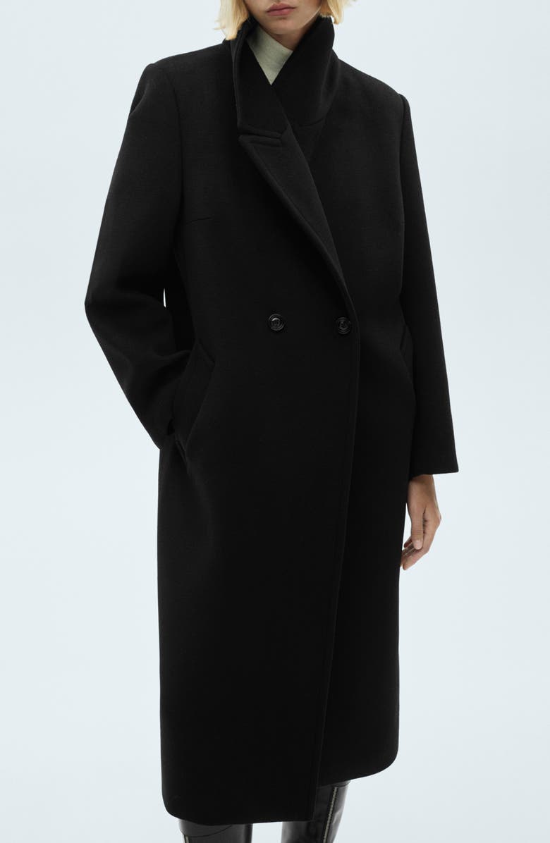 MANGO Double Breasted Coat, Main, color, 