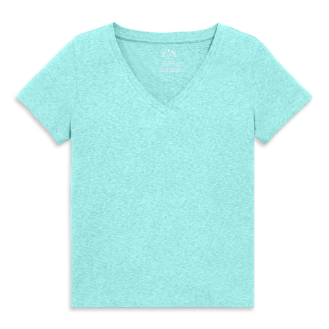 Adult Heathered Easy V-Neck Tee (Women's Fit)