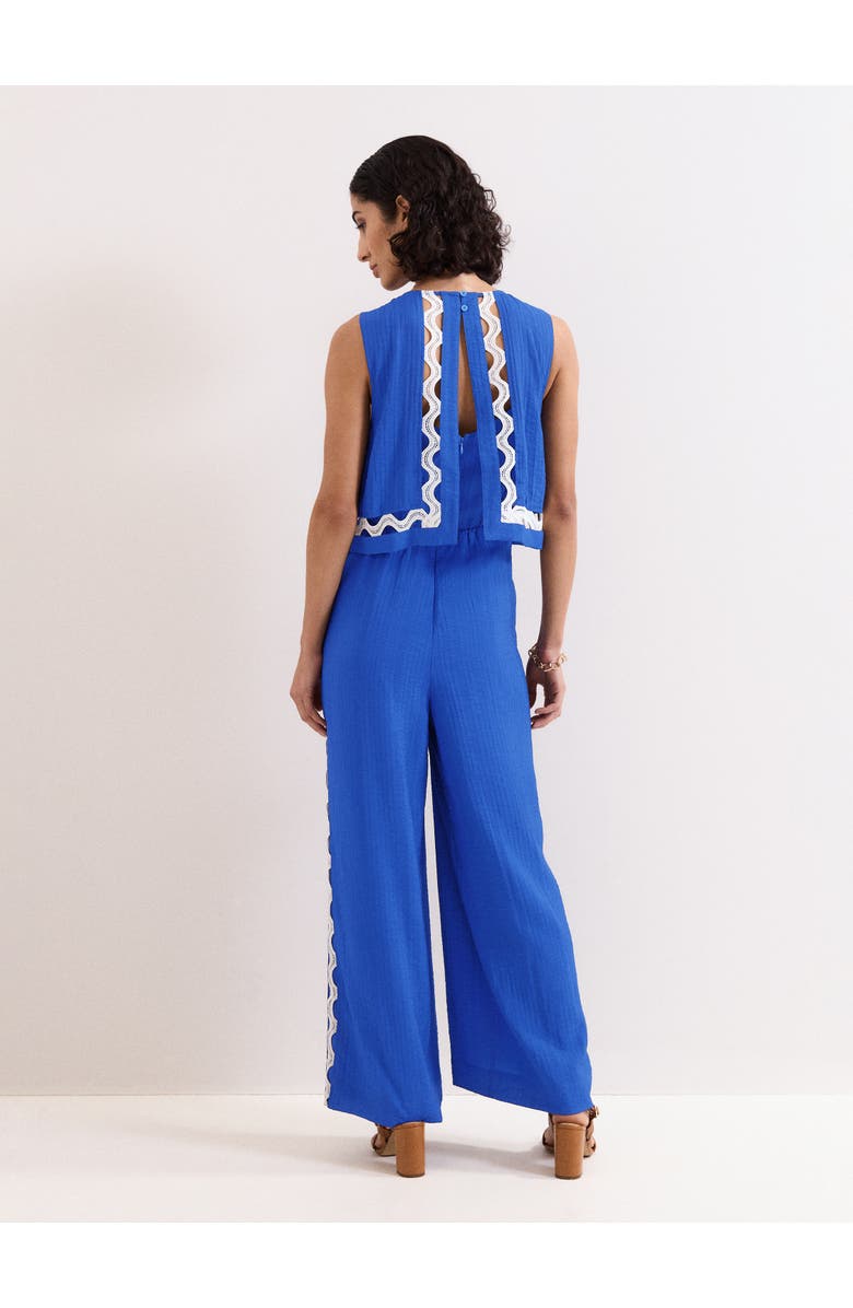 Phase Eight Aubrey Sleeveless Wide Leg Jumpsuit, Alternate, color, Blue