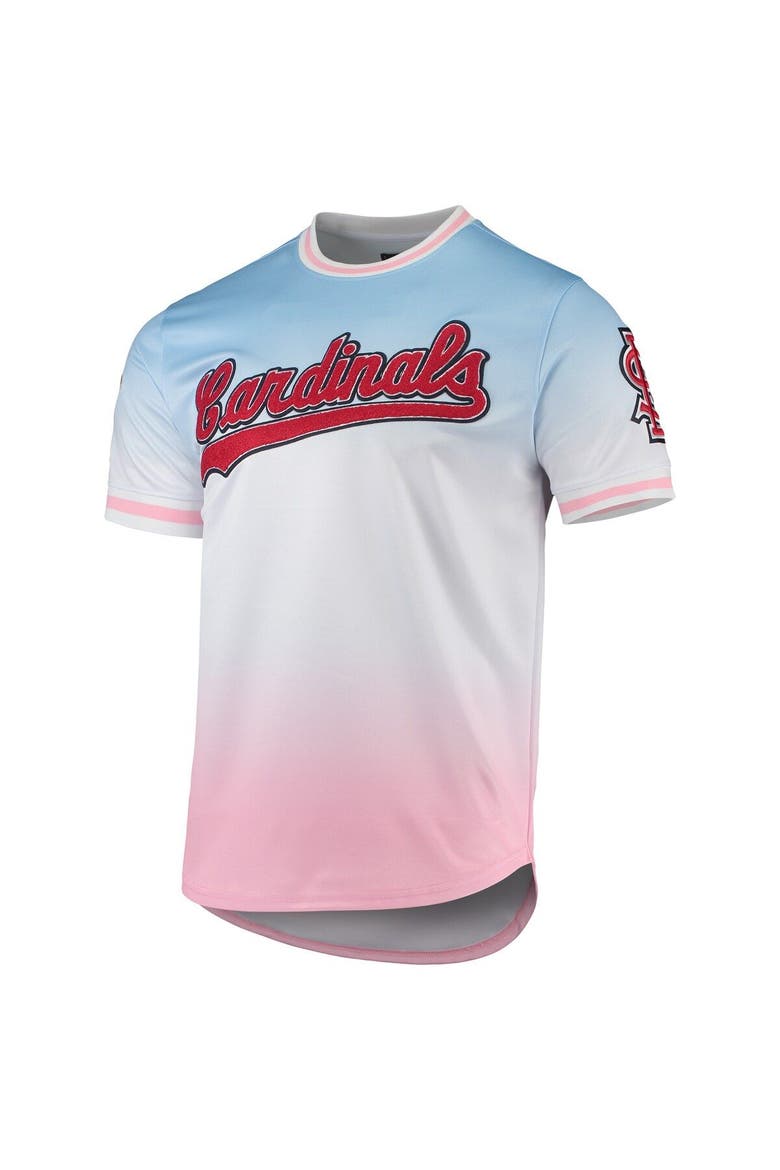 Men's Pro Standard Blue/Pink St. Louis Cardinals Ombre T-Shirt, Alternate, color, Blue