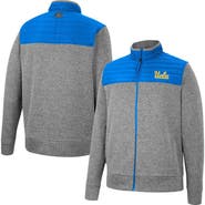 COLOSSEUM Men's Colosseum Charcoal/Blue UCLA Bruins Putter Herringbone Full-Zip Jacket