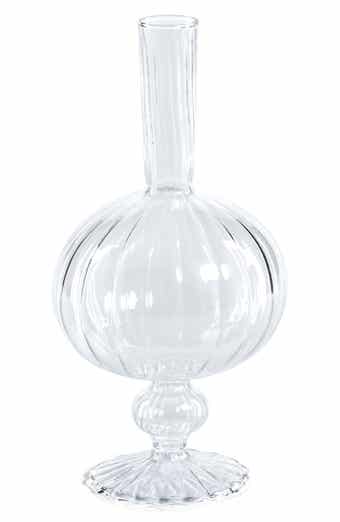 Zodax Vellum Spiral Footed Glass Vase