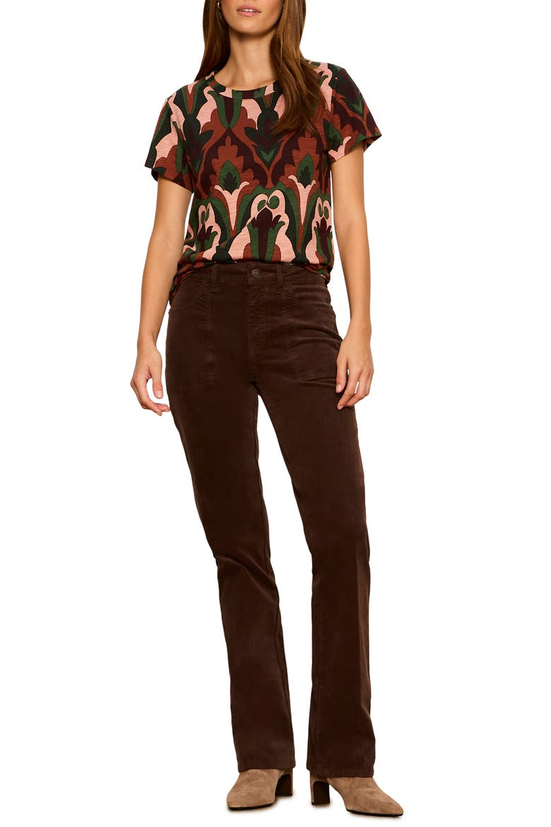 Play Date High Waist Stretch Cotton Corduroy Bootcut Pants, Alternate, color, ESPRESSO BROWN MARTINI