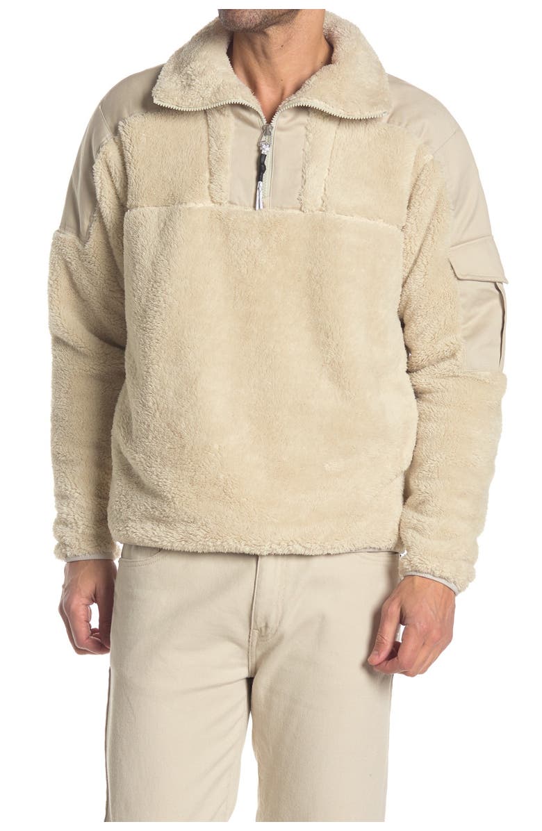 rag & bone Logan Faux Shearling Pullover, Main, color, 