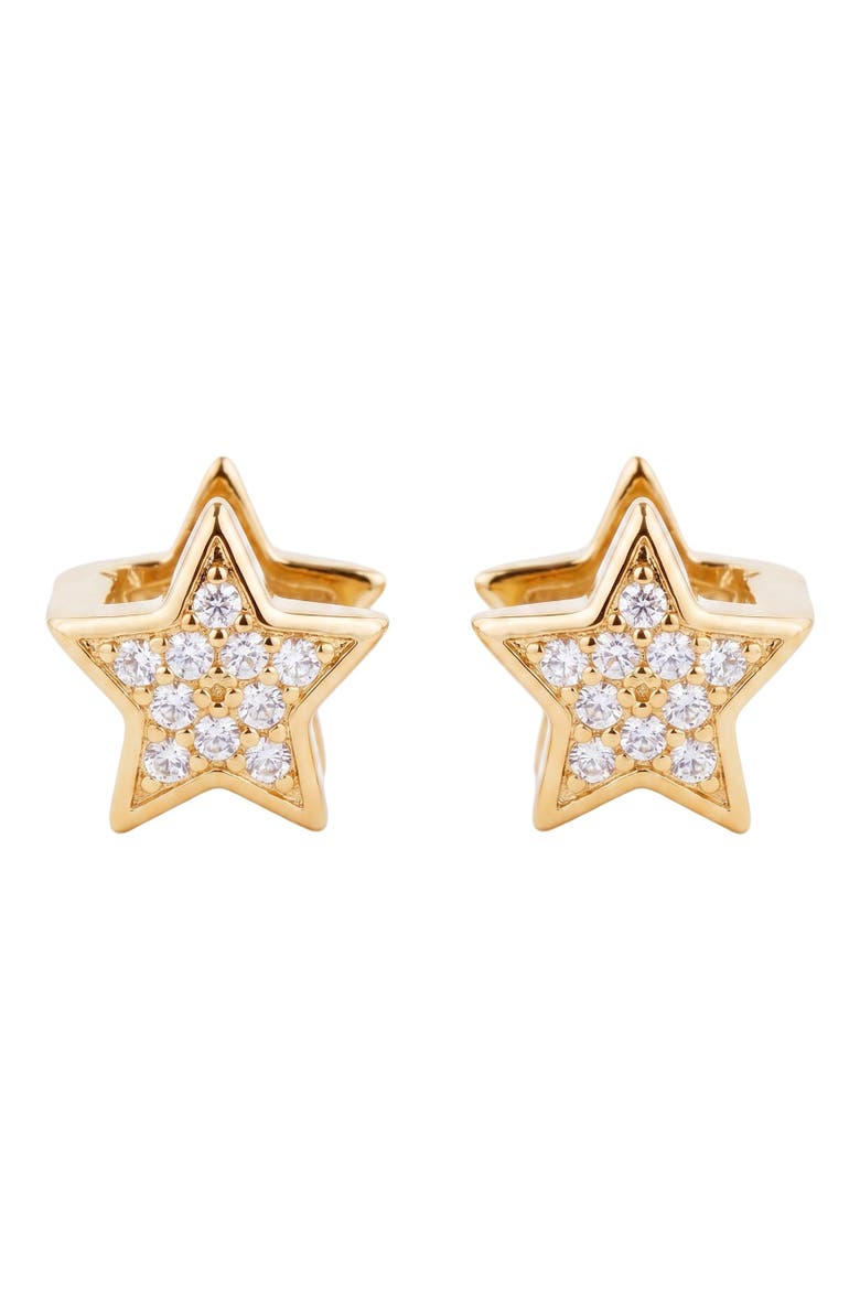 Gita Double Sided Star Studs, Main, color, Gold