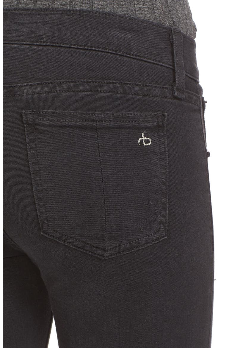 Ripped Denim Leggings, Alternate, color, NIGHT W/ HOLES