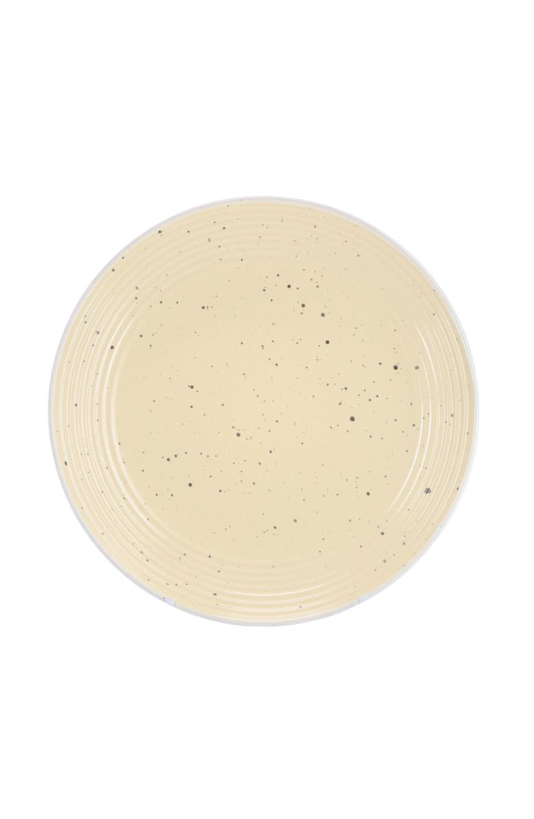 Elama Emilia 16 Piece Double Bowl Stoneware Dinnerware Set, Alternate, color, White