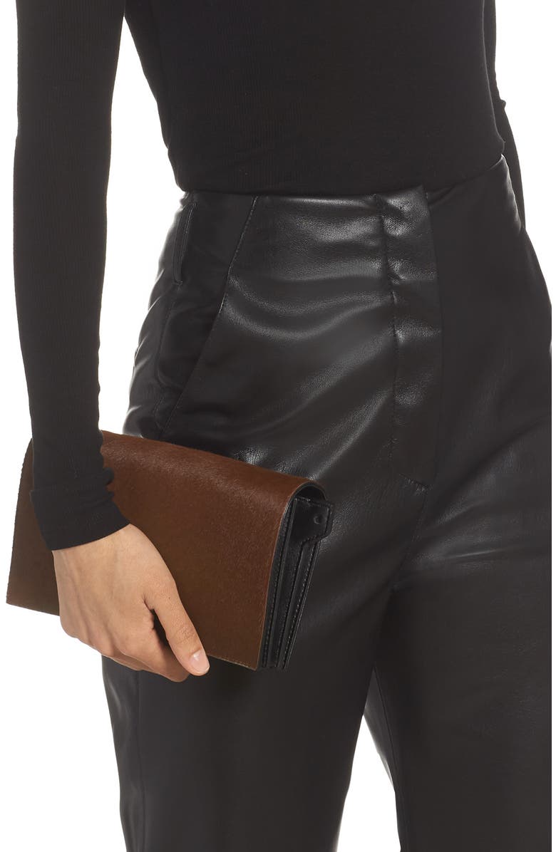 AllSaints Smith Genuine Calf Hair Crossbody Bag, Alternate, color,