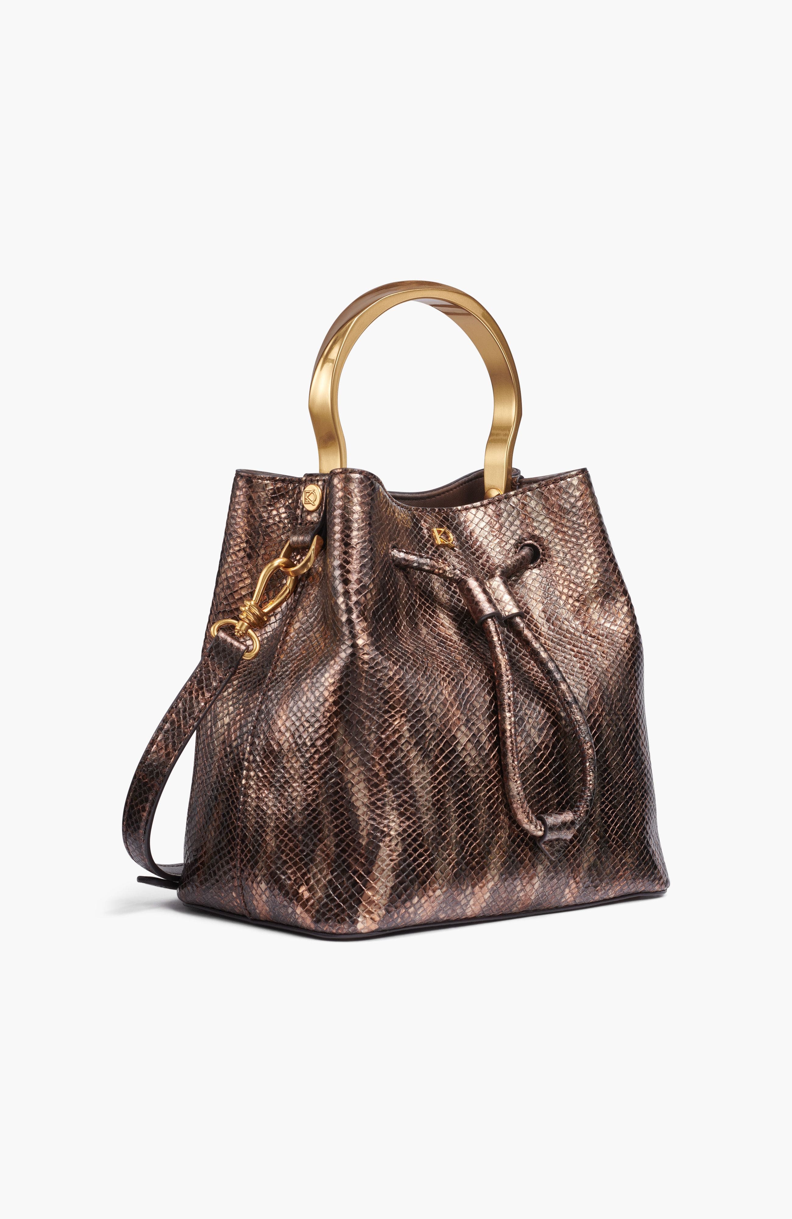 Donna Karan New York Lawrence Metallic Snake Bucket, Alternate, color, 