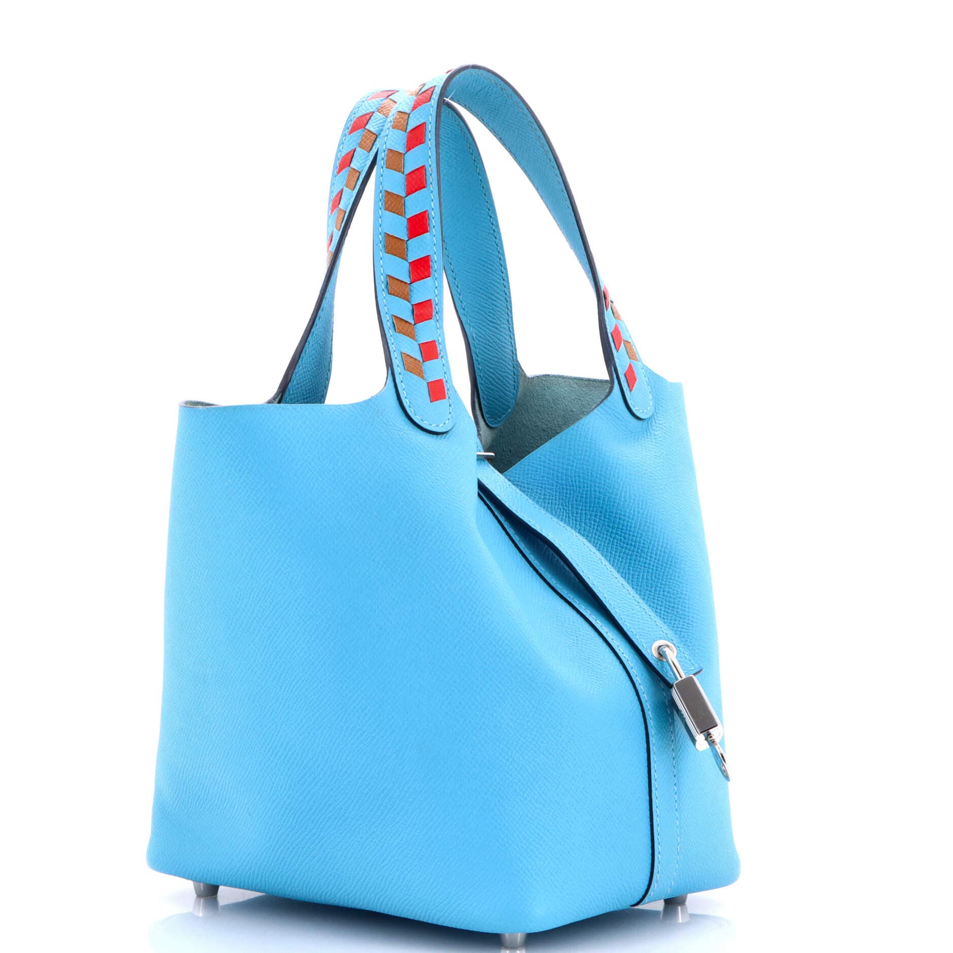 Picotin Lock Bag Tressage Epsom PM, Alternate, color, Blue