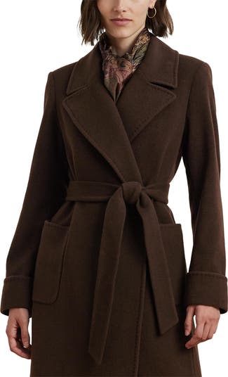 Belted Wool & Cashmere Blend Wrap Coat