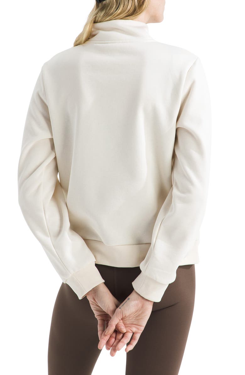 The North Face Evolution Simple Dome Cotton Blend Quarter Zip Sweatshirt, Alternate, color, White Dune