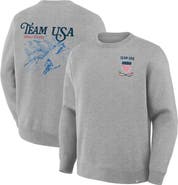 FANATICS Men's Fanatics Heather Gray Team USA Milano Cortina 2026 Winter Olympics Skiing Sweatshirt