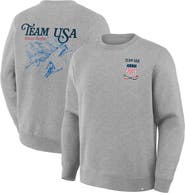 FANATICS Men's Fanatics Heather Gray Team USA Milano Cortina 2026 Winter Olympics Skiing Sweatshirt