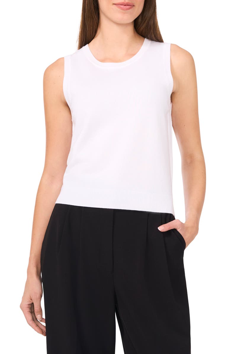 Halogen<sup>®</sup> Crewneck Sweater Tank, Main, color, Bright White