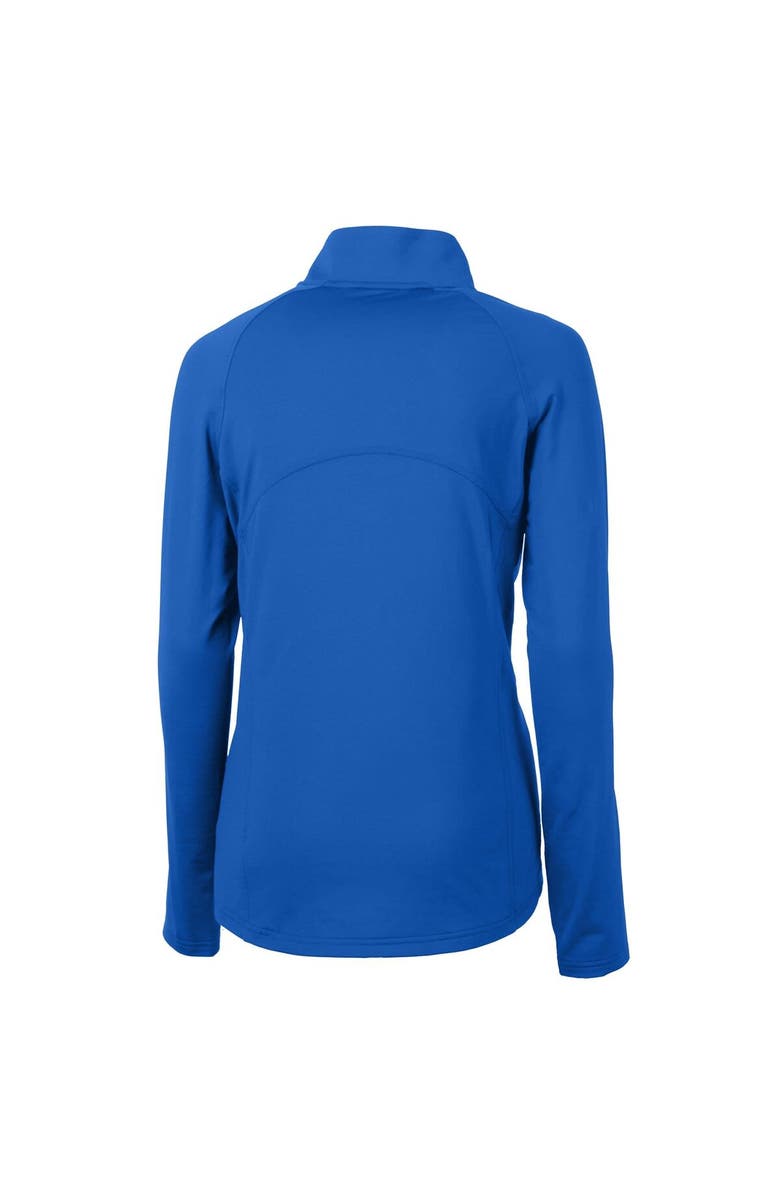 Cutter & Buck Women's Cutter & Buck Royal Fresno State Bulldogs Adapt Eco Knit Stretch Recycled Half-Zip Pullover Top, Alternate, color,