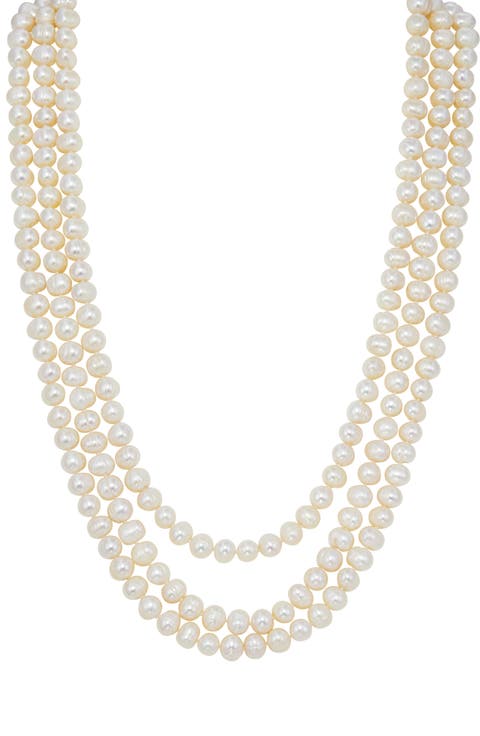 Three-Strand Cultured Pearl Necklace