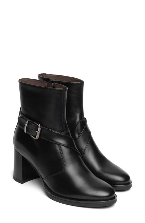 Leather Ankle Strap Bootie