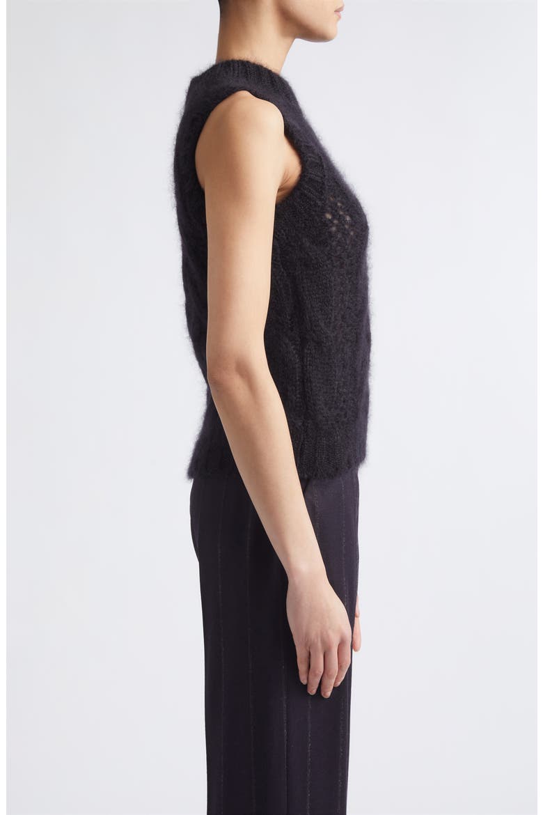 Sleeveless Cable Knit Sweater, Alternate, color, 177 AMETHYST