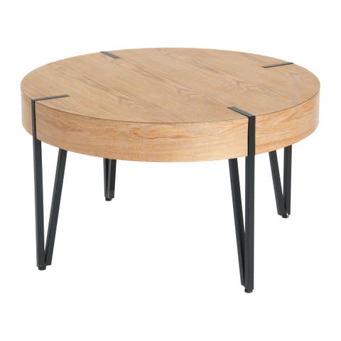 Astoria Round Coffee Table with Hairpin Legs