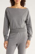 MPG Flashdance Boat Neck Fleece Sweatshirt