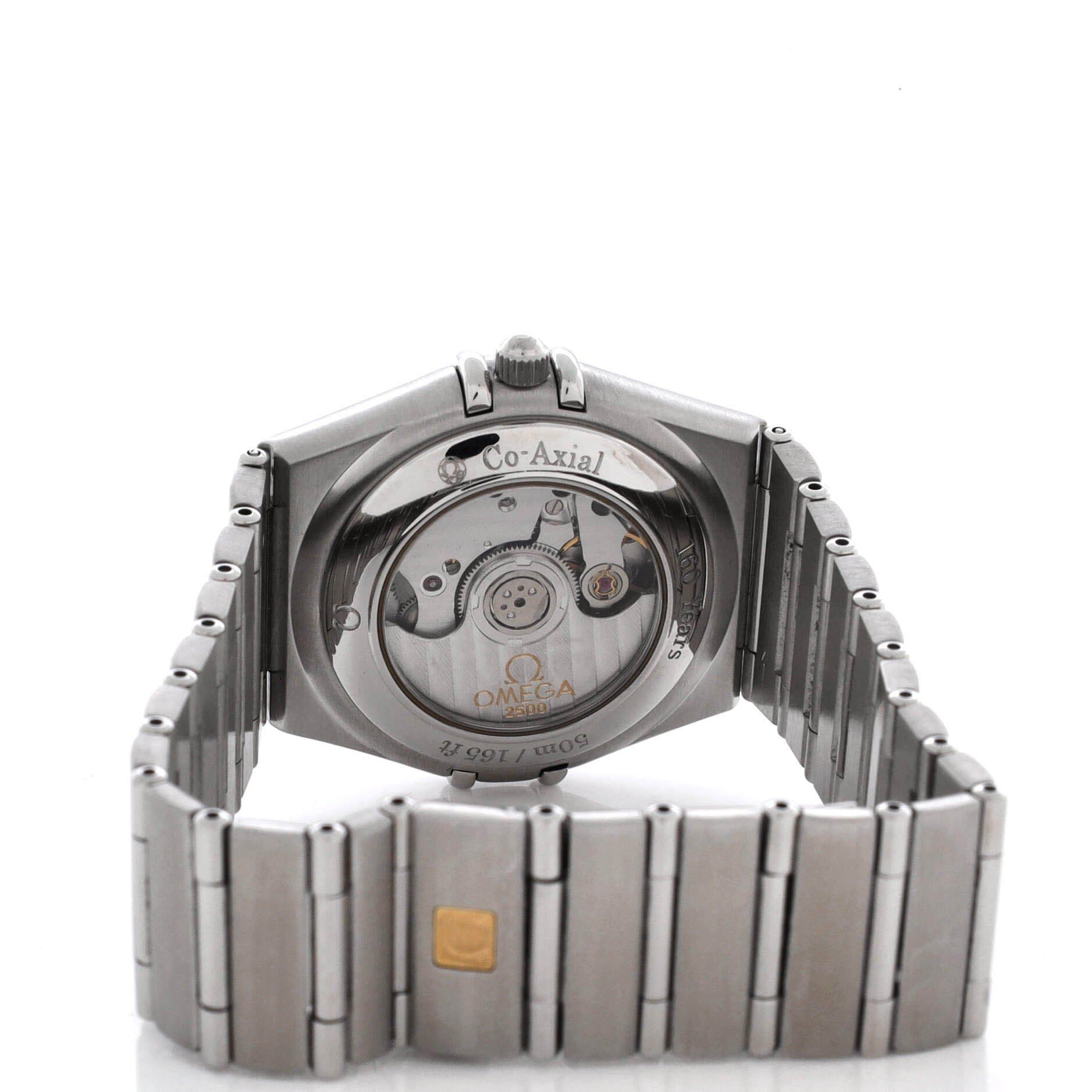 Constellation Co-Axial Chronometer Automatic Watch Stainless Steel with Diamond Markers 35, Alternate, color, Metallic Silver
