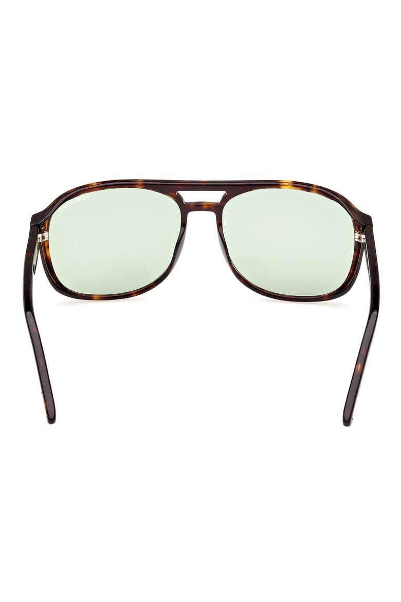 Rosco 58mm Navigator Sunglasses, Alternate, color, DARK HAVANA / GREEN