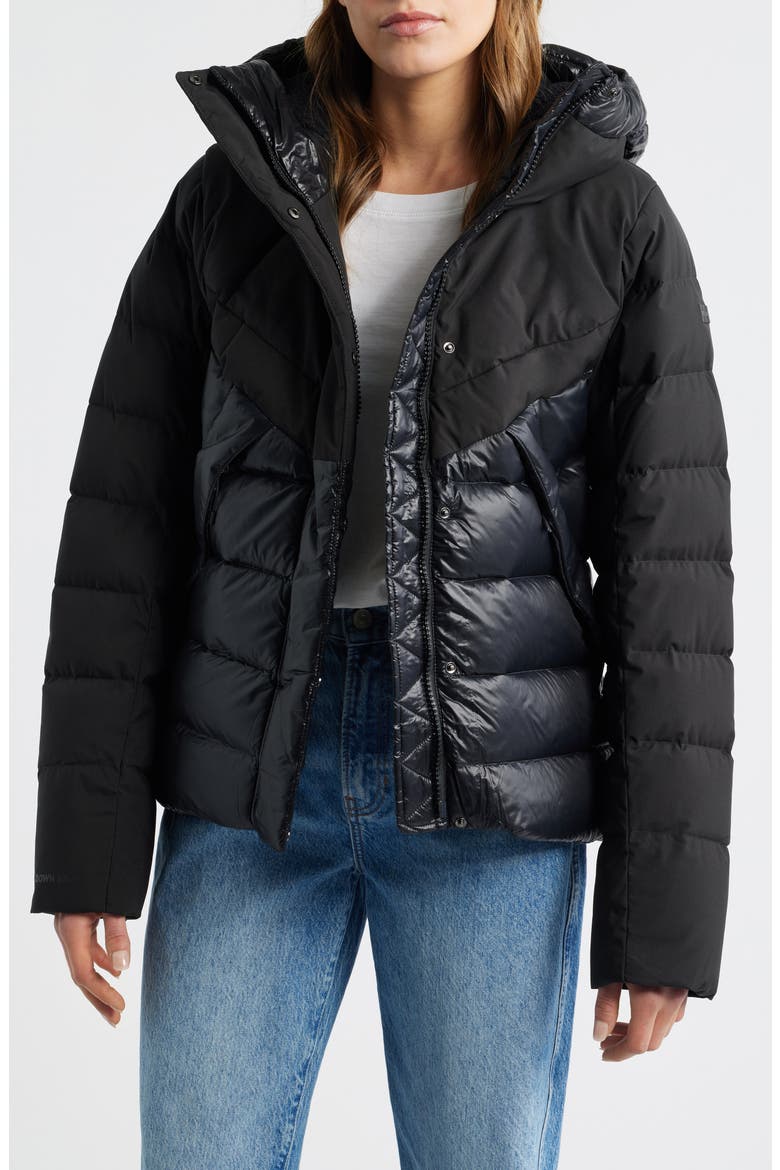 Winter Bliss 600 Fill Power Down Parka, Alternate, color, BLACK