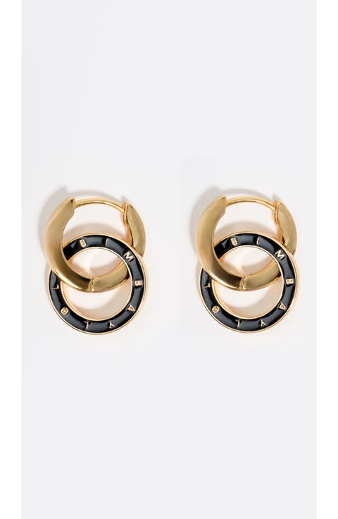 Logo Double-Hoop Earring