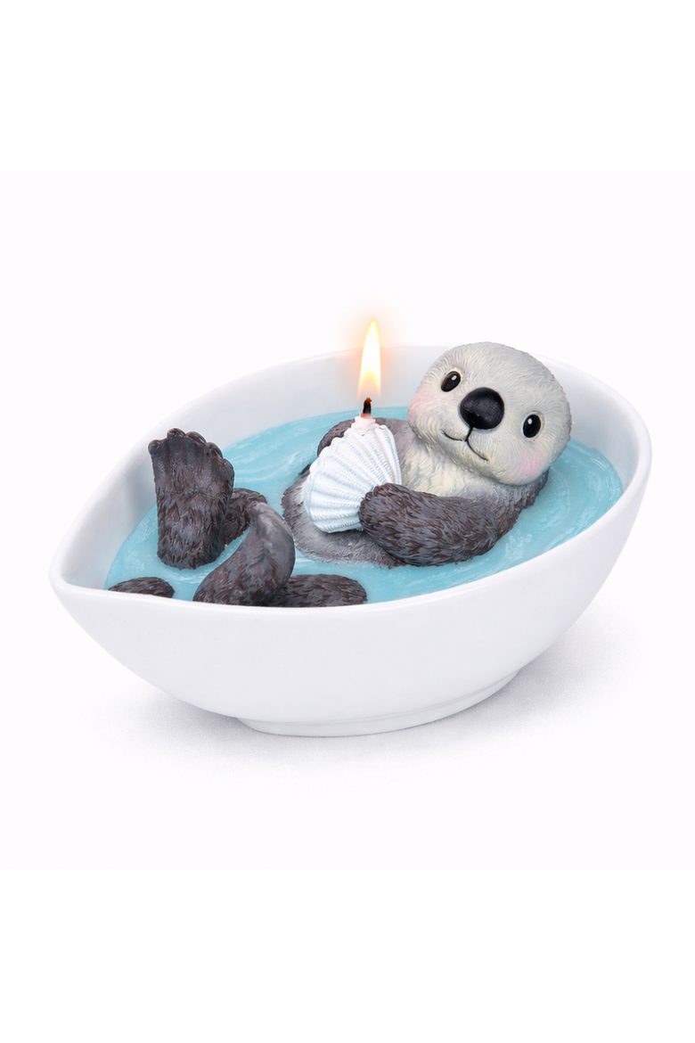 Sea Otter Candle, Main, color, White