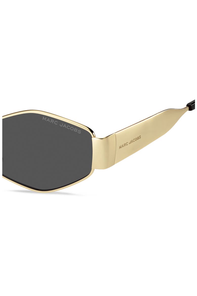 55mm Geometric Sunglasses, Alternate, color, GOLD BLACK/ GREY