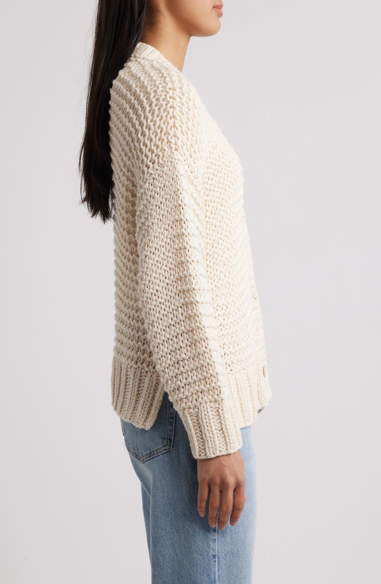 MARGARET O'LEARY Camila Hand Knit Cotton Cardigan, Alternate, color, 