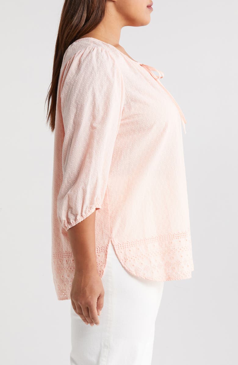 Jones New York Cotton Eyelet Detail Top, Alternate, color,