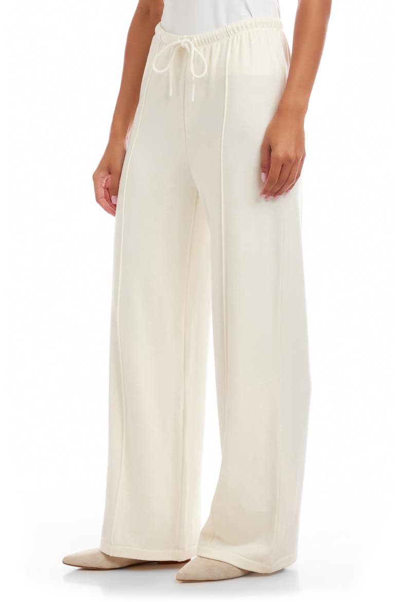 Drawstring Pintuck Sweatpants, Alternate, color, CREAM