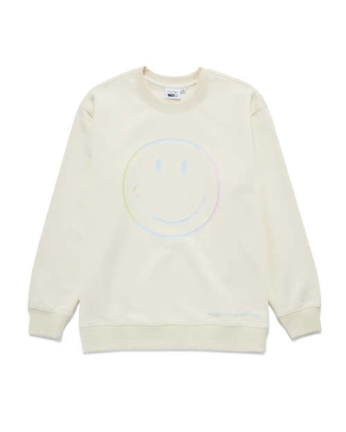 Samii Ryan Smiley Radiate Happiness Crewneck In Bone