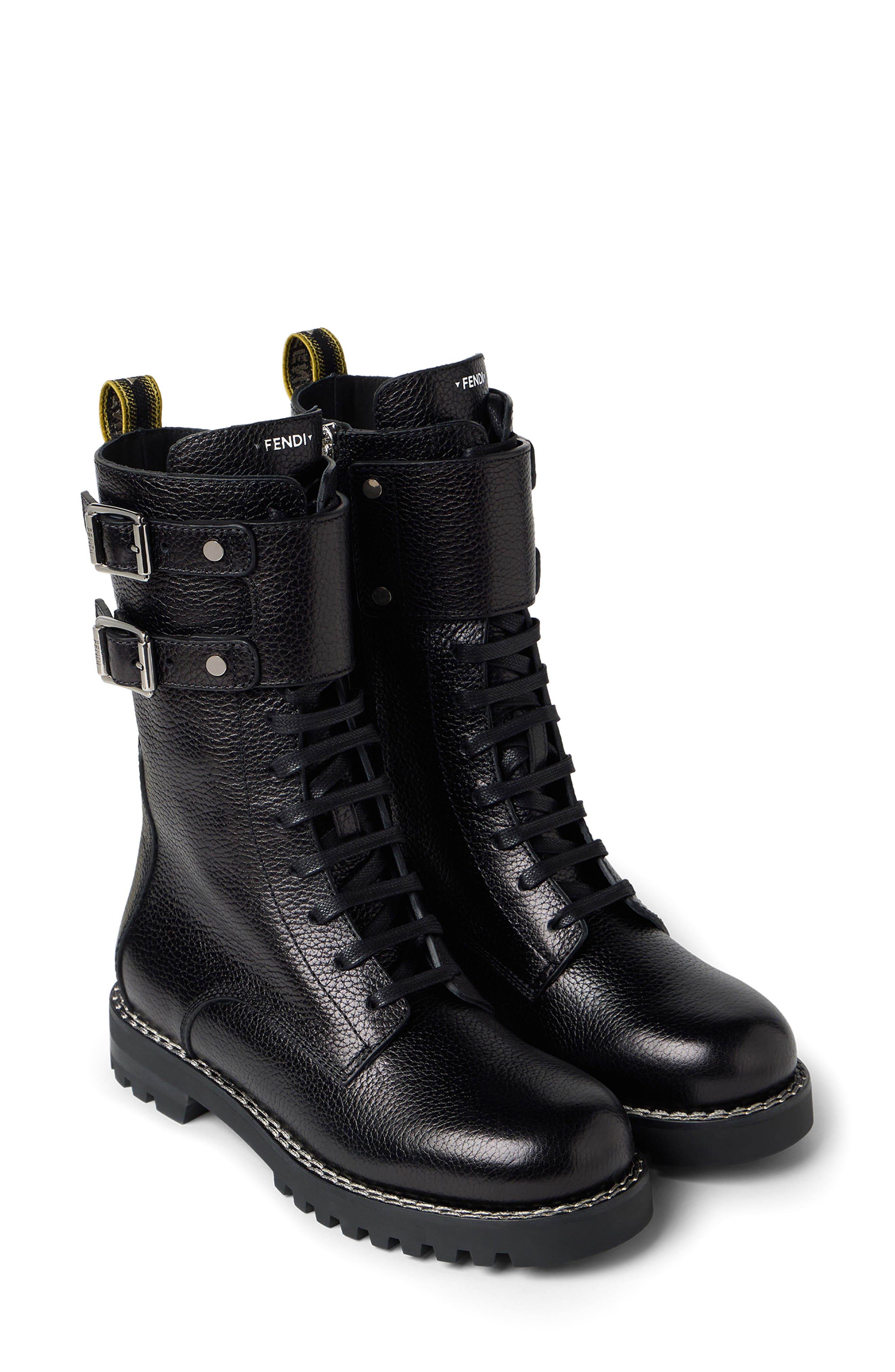 Biker Combat Boot, Alternate, color, F0QA1 NERO
